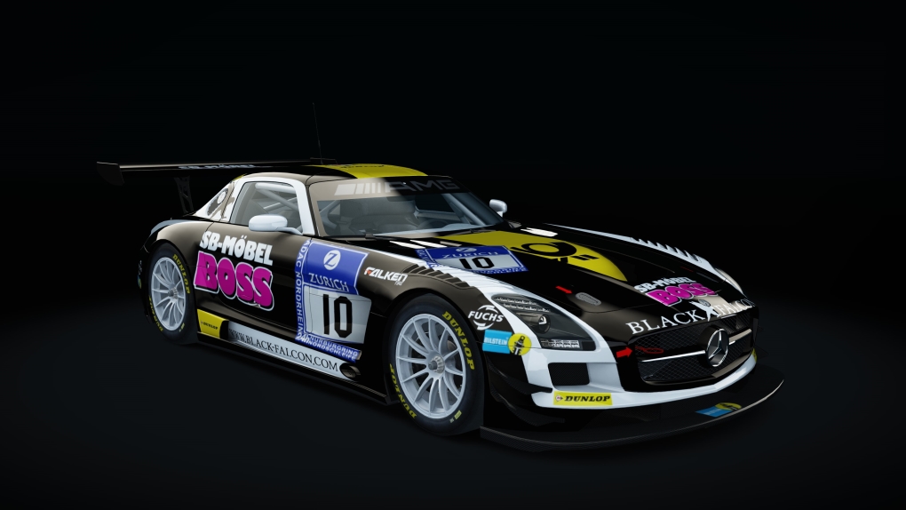 Mercedes SLS AMG GT3, skin Black_Falcon_SB_Mobel_Boss_10